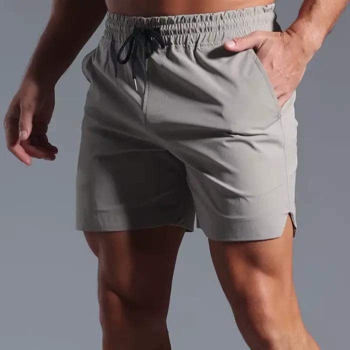 Short de course d'été pour hommes, vêtements de Sport élastiques à séchage rapide, pantalons courts d'entraînement, vêtements de gymnastique, Fitness
