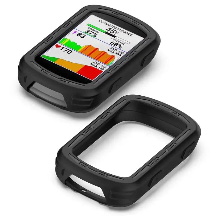 Étui 2 en 1 + Glass-2Pcs guatémaltèque pour Garmin Edge 540 / 840 GPS Vélo Chronomètre Protecteur d'écran Film de verre et housse en silicone