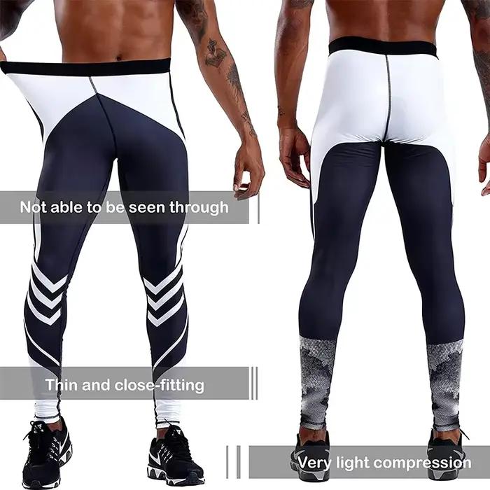 Leggings de course pour hommes vêtements de sport à séchage rapide collants de fitness d'entraînement de jogging pantalons de sport à compression polyester élasthanne adapté pour toutes les saisons occasions spéciales pour athlètes