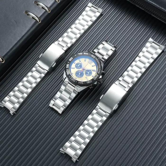 Bracelet de montre en métal pour hommes