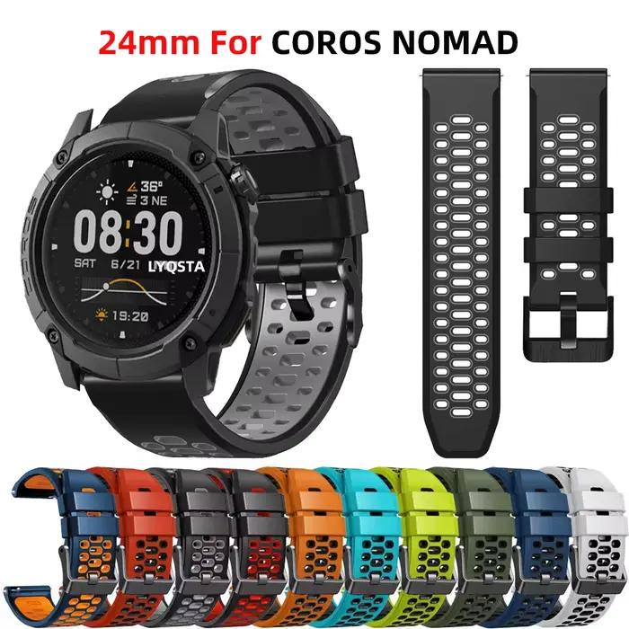 Nouveau Bracelet de montre en Silicone 24mm pour COROS NOMAD