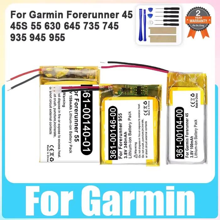 Batterie de remplacement flambant neuve pour Garmin Forerunner 45 45S 55 935 945 955 645 735 745 Forerunner45S