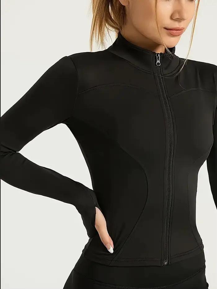 Veste de fitness, haut moulant à séchage rapide pour femmes