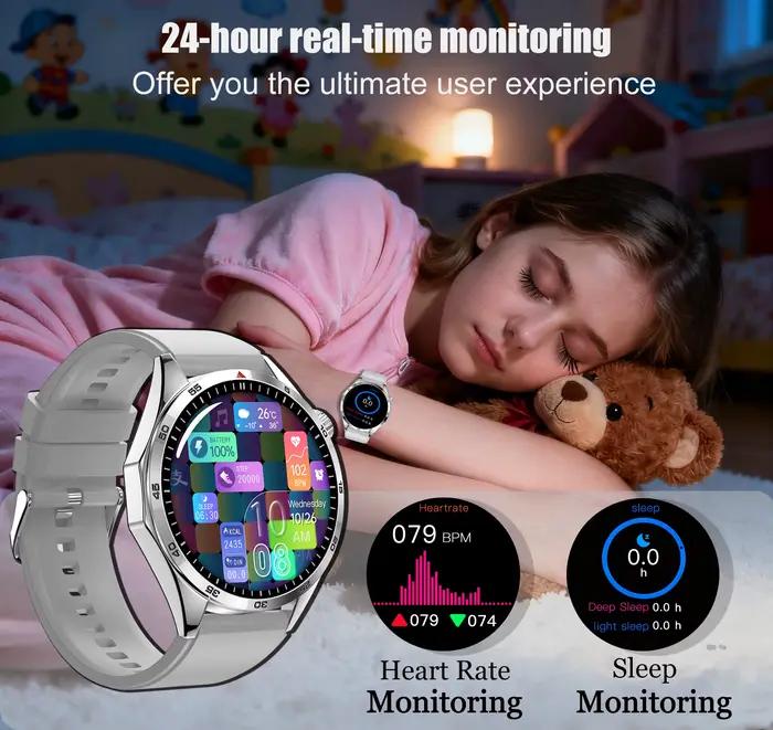 LEMFO Montre Connectée Homme Femme 1.5" 360*360 Écran haute définition