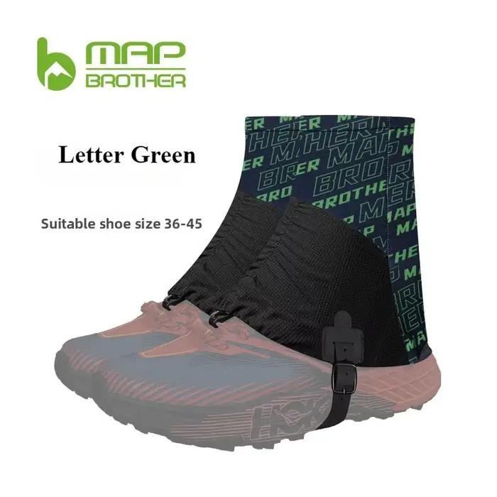 MAP BROTHER Outdoor F1001 guêtres de course hautes couvre-chaussures de protection anti-sable pour Triathlon Marathon randonnée réfléchissant