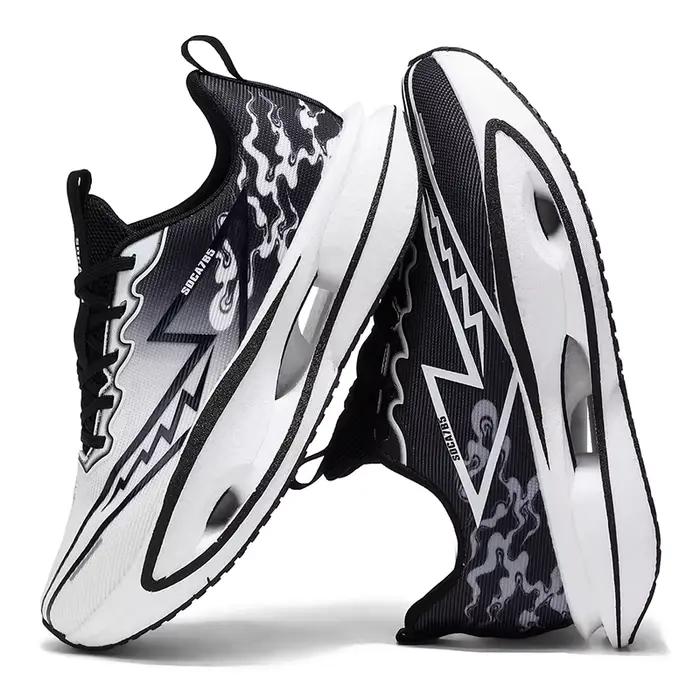 Chaussures de course Marathon Spécialité Homme Sport Plaque Carbone Respirantes Ultralégères Femme Confortables Athlétiques Amorti Stabilité Baskets