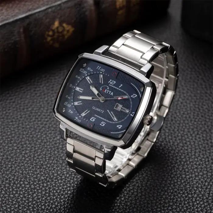 KETTA nouvelles montres d'affaires de loisirs pour homme veilleuse fonction calendrier cadran carré étanche montre à Quartz pour hommes reloj hombre