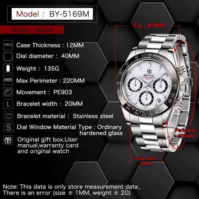 Montres Homme 2026 BENYAR Nouvelles