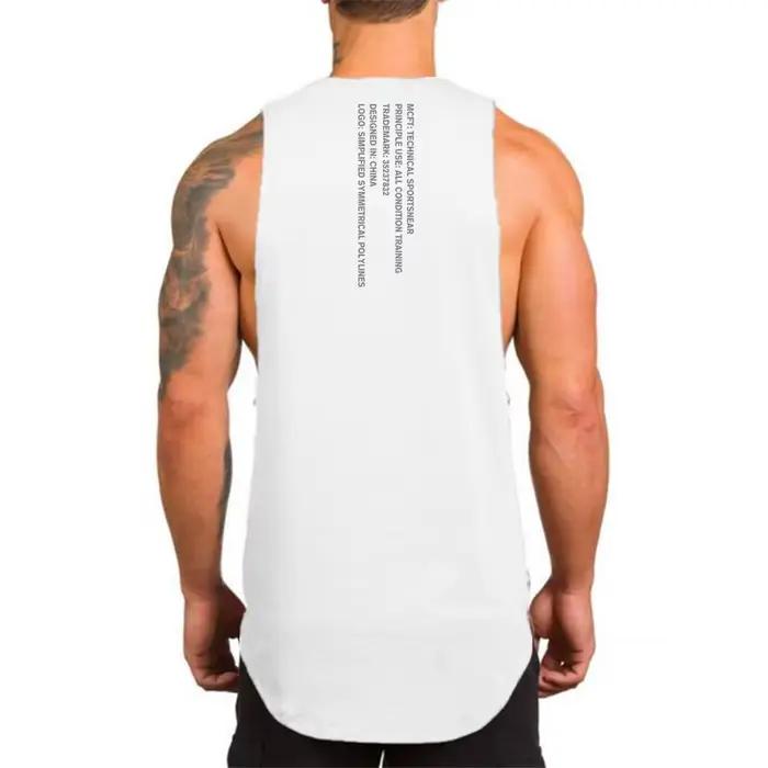 Débardeurs d'été en coton pour homme, vêtements de sport décontractés, t-shirts sans manches pour entraînement cardio, musculation et activités de plein air