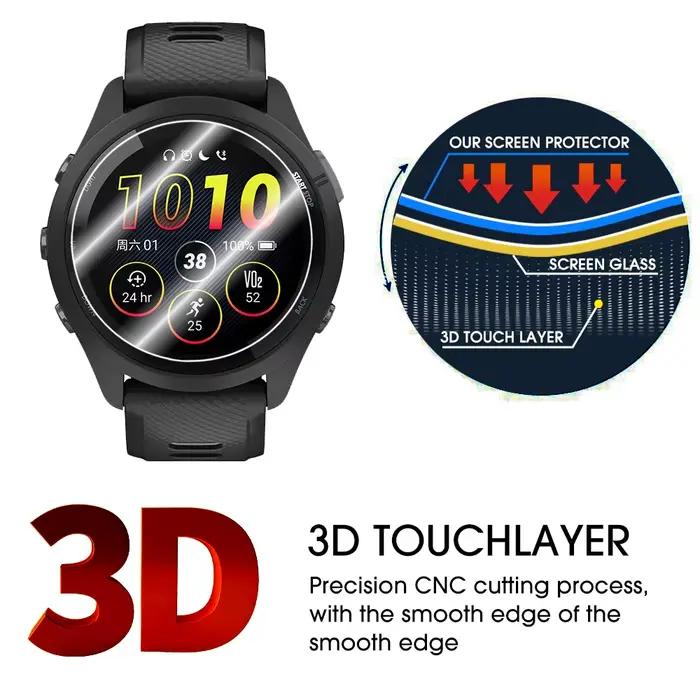 Pour Garmin Forerunner 955 945 935 235 225 735XT 265 255s 220 230 165 protecteurs d'écran en verre trempé de musique 9H Films de montre durs