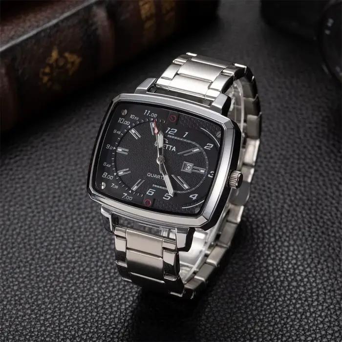 KETTA nouvelles montres d'affaires de loisirs pour homme veilleuse fonction calendrier cadran carré étanche montre à Quartz pour hommes reloj hombre