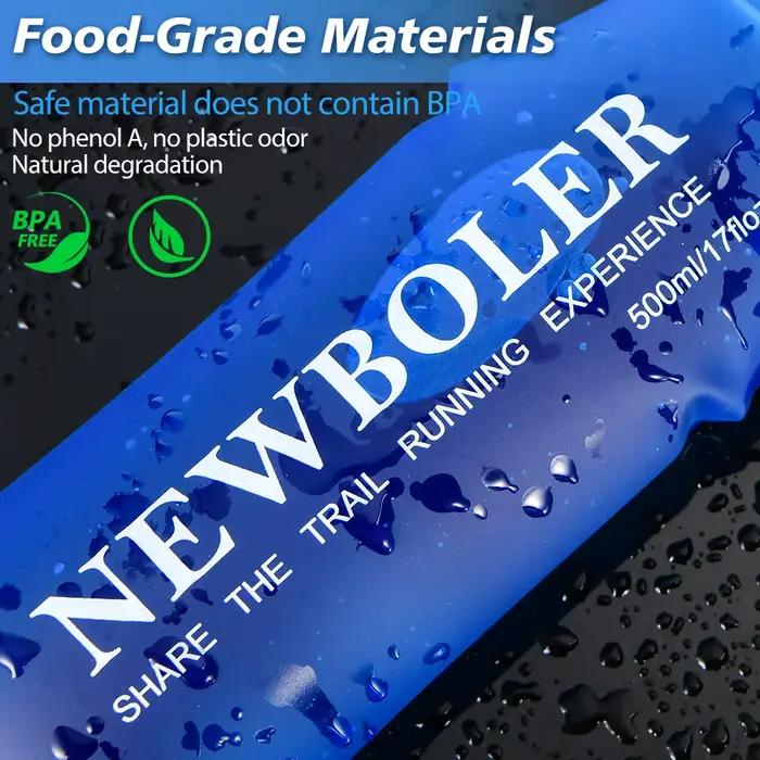 NEWBOLER 150 ml 250 ml 500 ml bouteille d'eau TPU flacon souple pliant sac