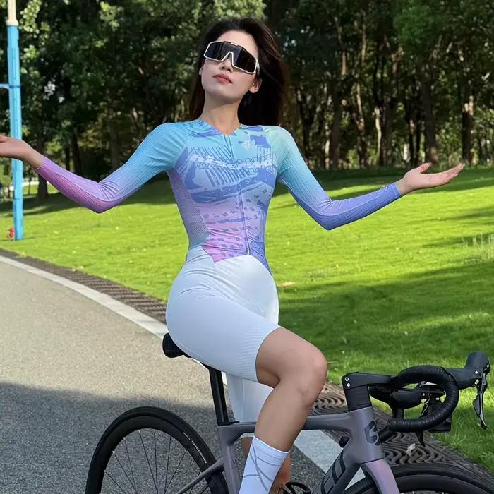 HISERWA femmes Aero cyclisme combinaison respirant coupe ajustée