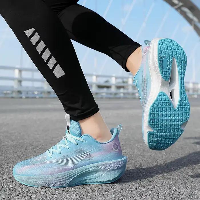 Chaussures de course professionnelles pour homme et femme, légères, respirantes, amortissantes, anti-chocs, antidérapantes pour demi-marathon et entraînement régulier