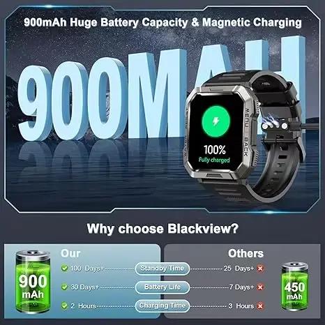 Montre connectée étanche Blackview W60 pour l'extérieur