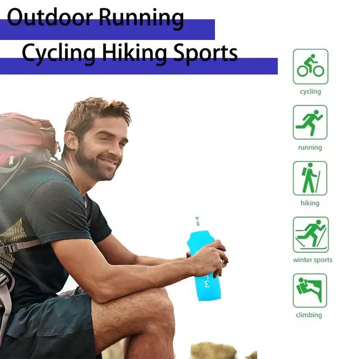 WRELS Camping bouteille d'eau douce boire Sport sac pliant flacon en plein air course hydratation Pack taille vélo sans BPA