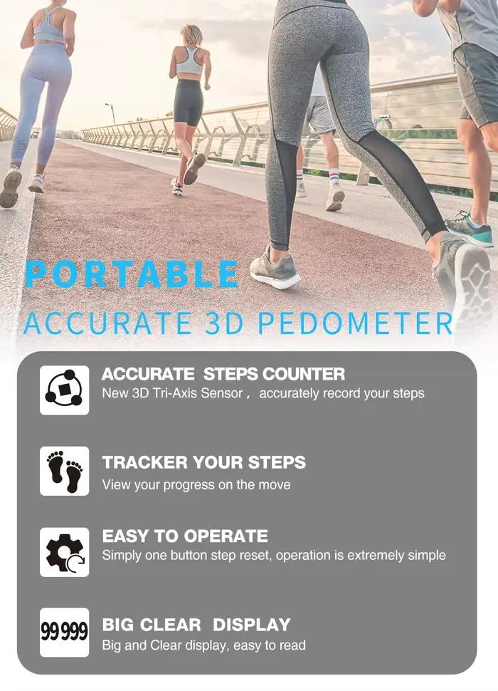Podomètre 3D pour la marche avec grand écran