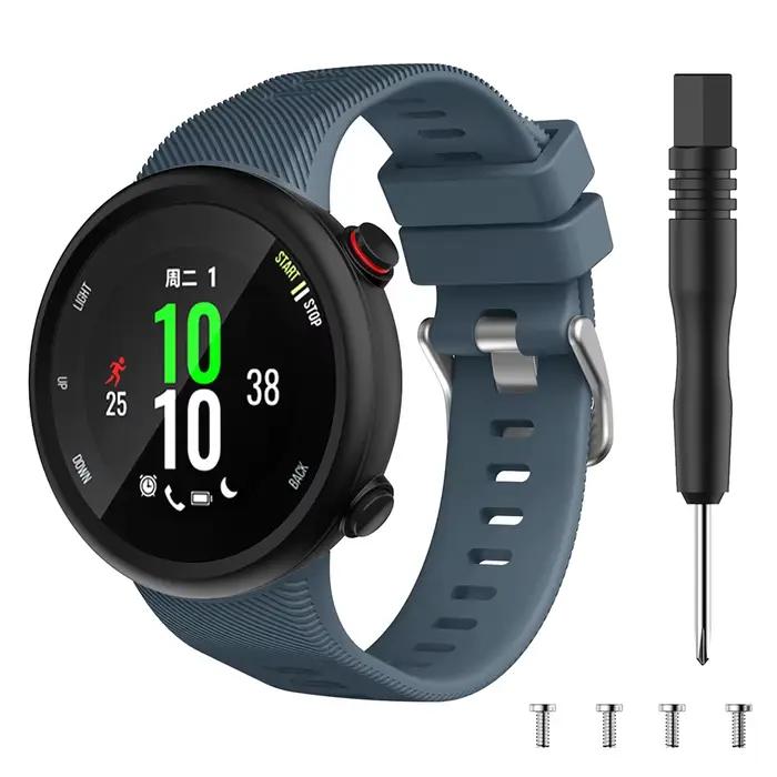 Bracelet en Silicone pour montre intelligente Garmin Forerunner 45S/Forerunner 45/Swim 2