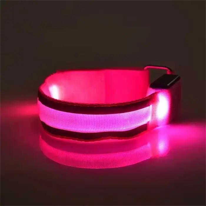 Bande lumineuse LED réfléchissante, nouveau bras, ceinture de sécurité pour la course de nuit, le cyclisme, la course à pied, lumière LED, livraison directe