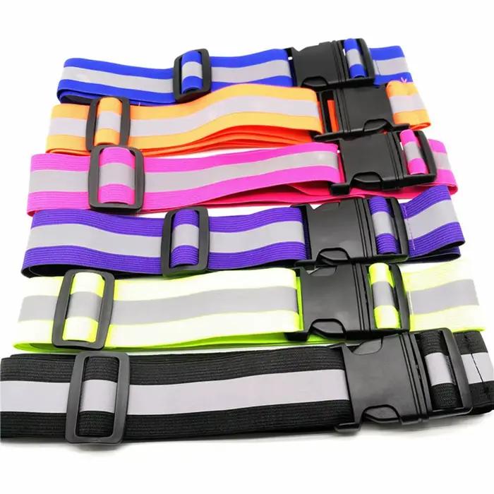Ceinture réfléchissante, sangle de taille réglable, haute visibilité, ceinture de sécurité réfléchissante pour le cyclisme, la marche du chien, la course