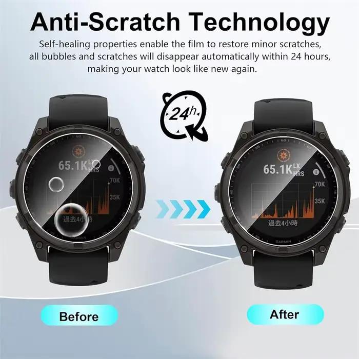 Verre trempé HD pour montres intelligentes Garmin Fenix 8/7/7S/7X/6/6S/6X/5/5S/5X Forerunner 265 645 45 245 255
