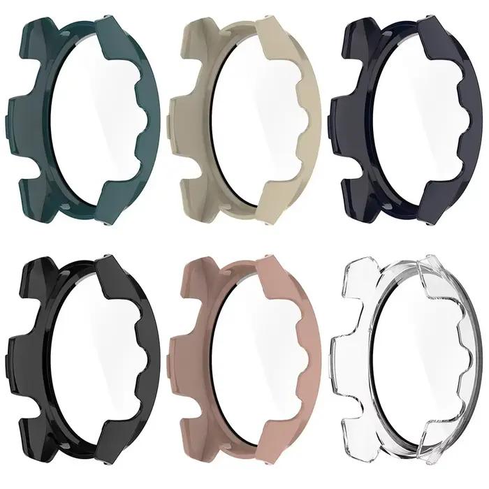 Verre trempé + étui pour Garmin Forerunner 165 PC protecteur d'écran dur housse de protection pare-chocs tout autour