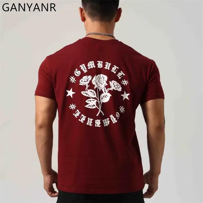 GANYANR T-shirt de course pour hommes Cool