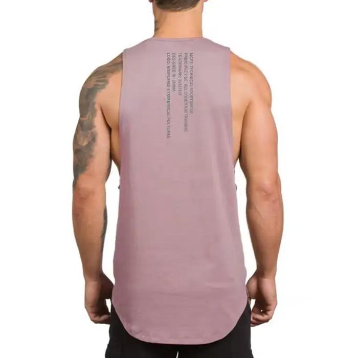 Débardeurs d'été en coton pour homme, vêtements de sport décontractés, t-shirts sans manches pour entraînement cardio, musculation et activités de plein air