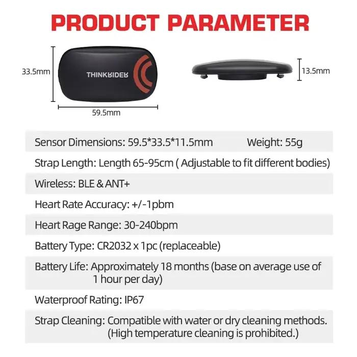 Collection ThinkRider capteurs ANT + BLE 4.0 sur la poitrine de remise en forme moniteur de fréquence cardiaque Polar