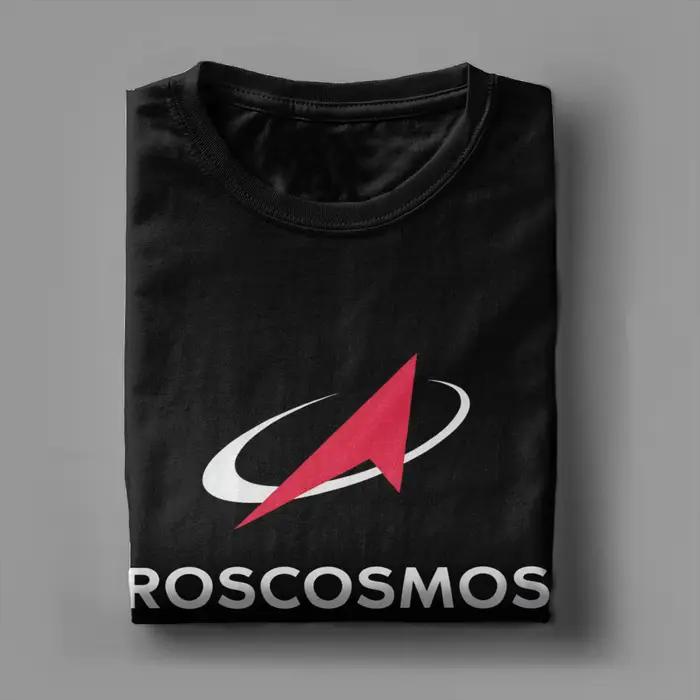 T-shirt à manches courtes et col ras du cou pour hommes, en pur coton, avec Logo Roscosmos 2026, vêtements amusants, cadeau