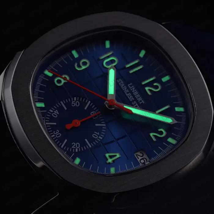 Montre de sport à quartz étanche pour homme avec chronographe et bracelet en caoutchouc personnalisable pour différentes occasions