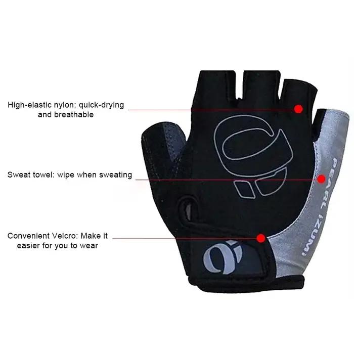 Gants de cyclisme demi-doigt Gel anti-dérapant Anti-transpiration gants de vélo de route pour hommes gants de VTT demi-doigt Gel gants de cyclisme occasionnels de course et randonnée