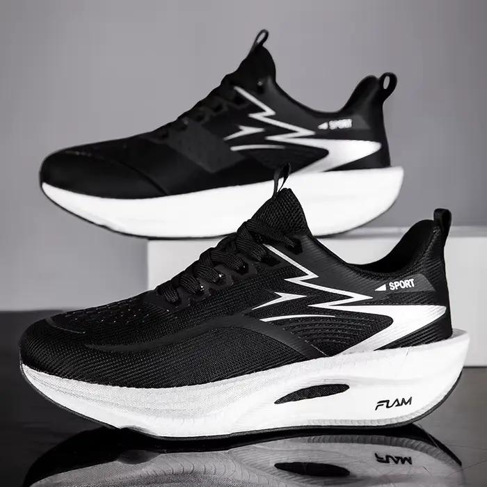Chaussures de course pour hommes avec plaque en carbone, spécialité marathon, respirantes, légères, confortables, antidérapantes, baskets de loisirs pour femmes