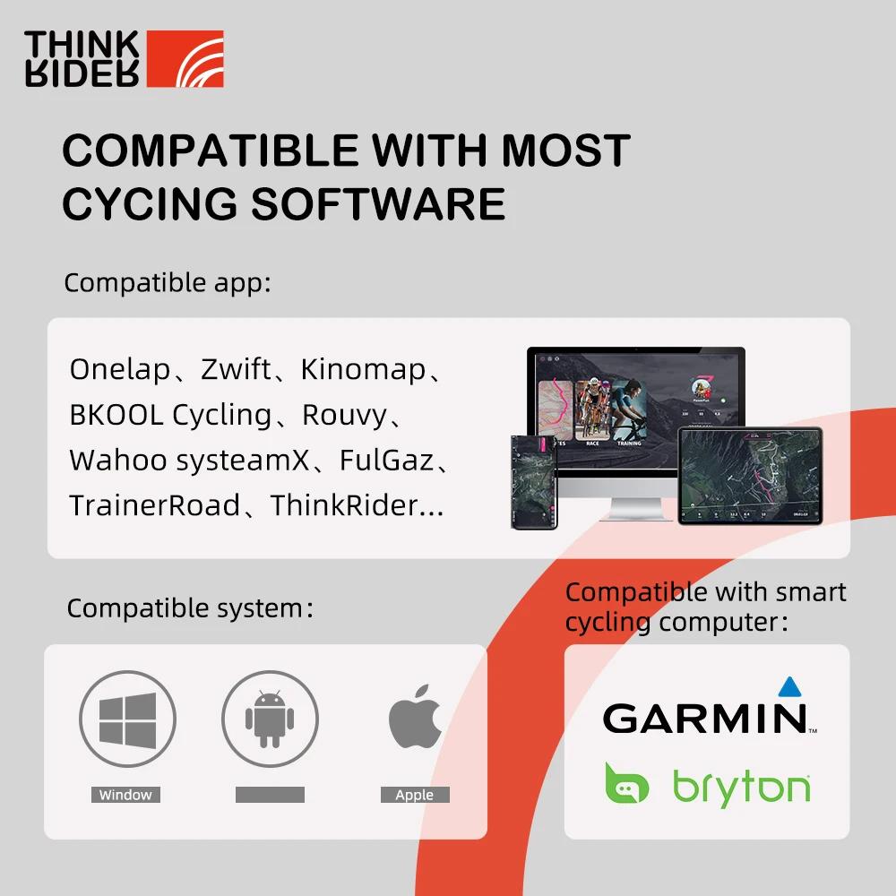 ThinkRider-Entraîneur de vélo intelligent X2Max, compteur de puissance intégré, vélo de route VTT, e