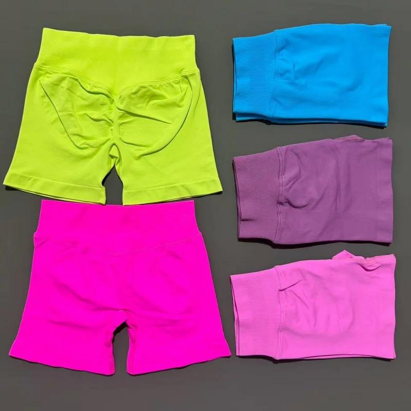 HISTELLO – short de sport pour femmes, taille haute, 4.5 pouces, pour yoga, entraînement, leggings s