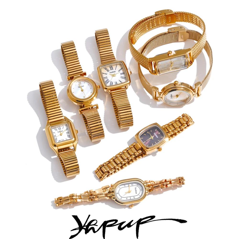 Yhpup – montre pour dames en acier inoxydable, avec mouvement japonais, étanche, poli et brillant, p