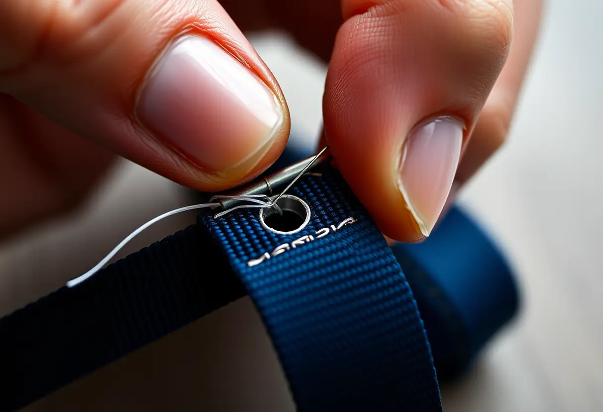 Main réparant un bracelet Nato, guide complet