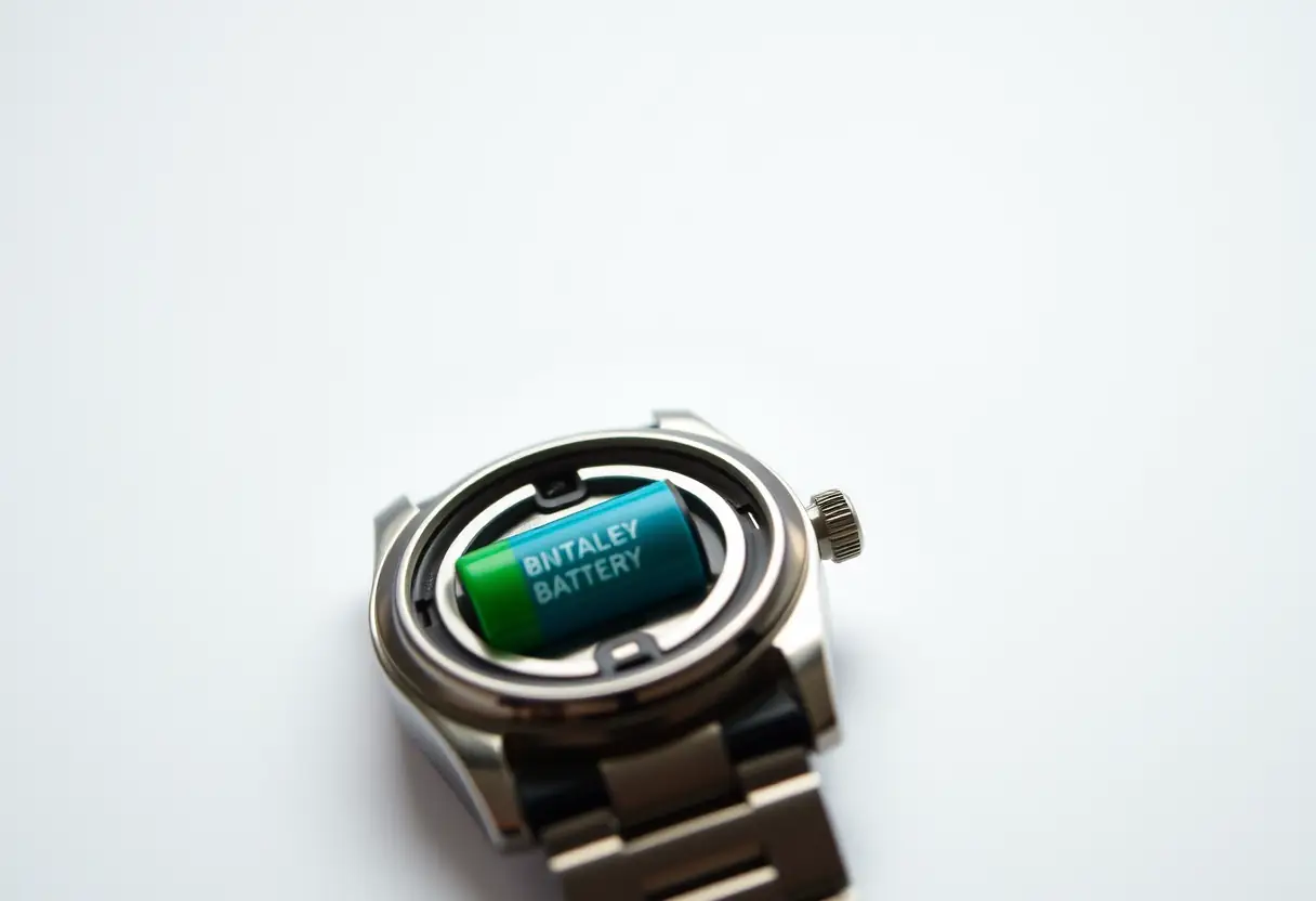 Compartment de piles d'une montre